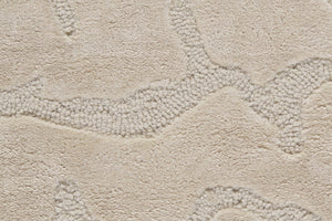 Feizy Rugs Mali Hand-tufted Abstract Rug – Contemporary Glam With Subtle Sheen For Sophisticated Interiors Ivory,Taupe,Tan Viscose,Wool 7178629fivy000c50