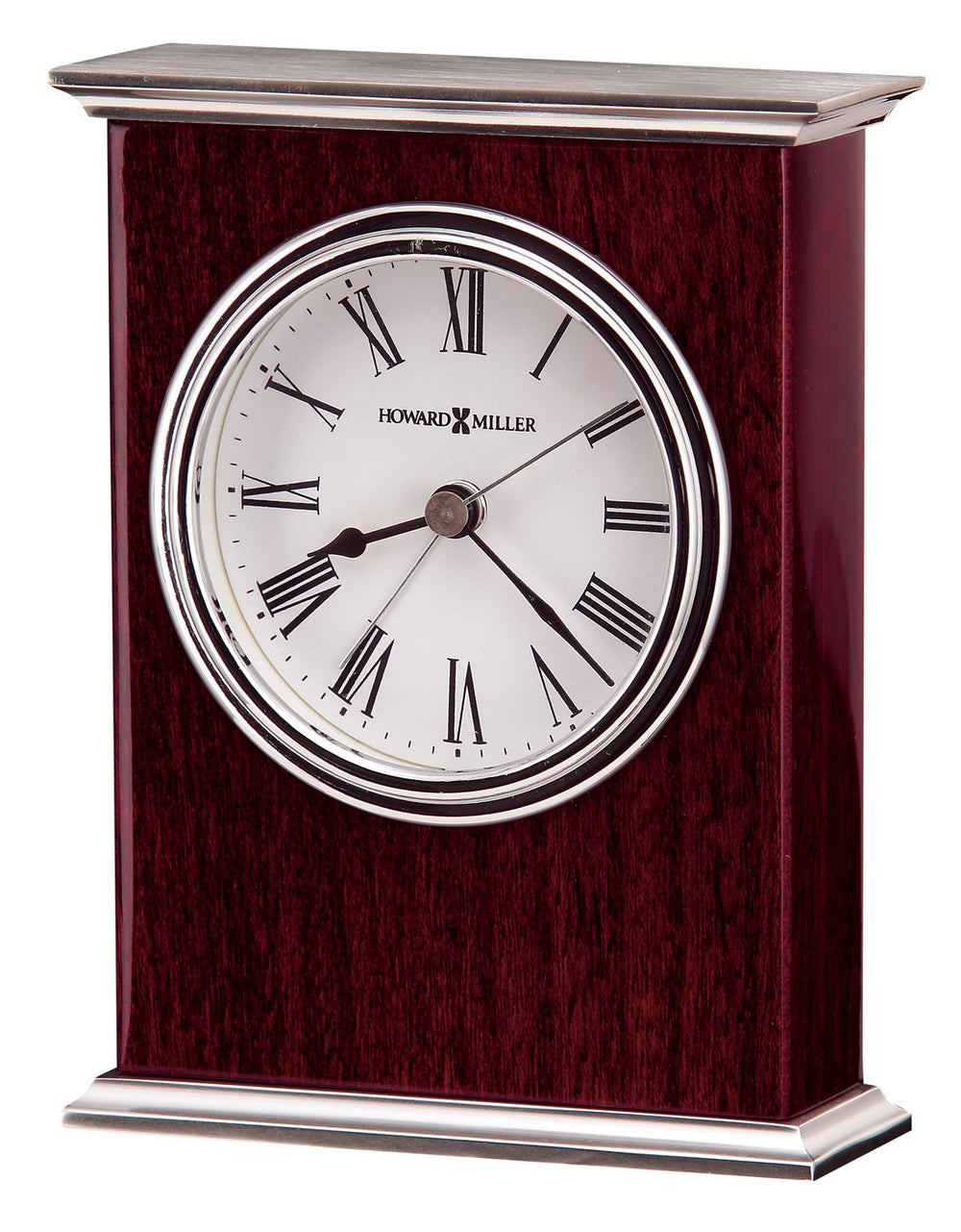 Hekman Furniture 645481 Howard Miller Kentwood Table Clock - Timeless Rosewood Design With Elegant Quartz Movement Rosewood Kentwood Tabletop Clock 645481