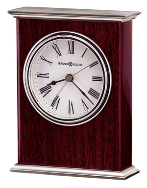 Hekman Furniture 645481 Howard Miller Kentwood Table Clock - Timeless Rosewood Design With Elegant Quartz Movement Rosewood Kentwood Tabletop Clock 645481