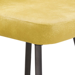 Homelegance By Top-Line Amala Metal Swivel 29" Bar Height Stools (Set of 2) Yellow Engineered Wood