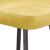 Homelegance By Top-Line Amala Metal Swivel 24" Counter Height Stools (Set of 2) Yellow Engineered Wood