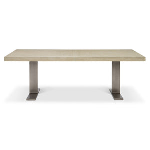 Bernhardt Bernhardt Solaria Rectangular Dining Table With Quartered White Oak Veneer Top & Cast Steel T Legs 310224
