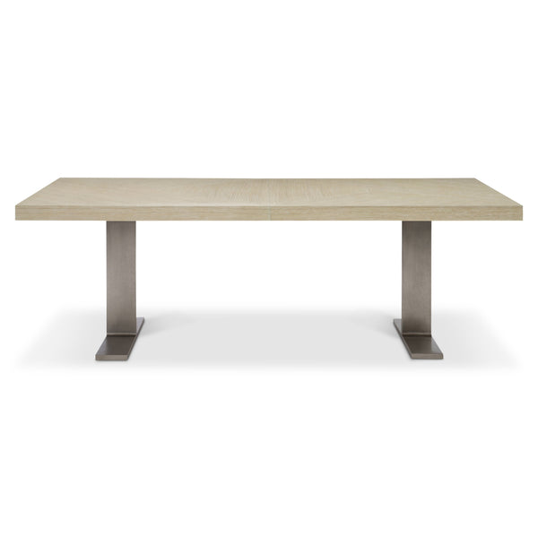 Bernhardt Bernhardt Solaria Rectangular Dining Table With Quartered White Oak Veneer Top & Cast Steel T Legs 310224