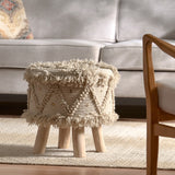 Christopher Knight Home® Noble House Roja Handcrafted Wool & Cotton 16 X 16 Foot Stool