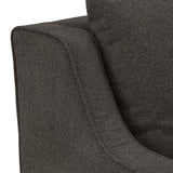 Homelegance By Top-Line Kramer Fabric Chair with Down Feather Cushions Black Polyester