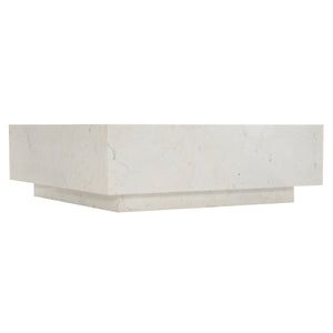 Bernhardt Bernhardt Donnelly Banswara Marble Cocktail Table — Modern Sculptural 48" Square Plinth Base On Casters 301007
