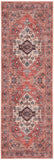 Nourison Brilliance Machine Washable WSB03 Machine Made Power-loomed Ornamental Border Indoor Only Vintage Bohemian Rug Rust Multicolor, Rust Multicolor 100% Polyester 99446117137