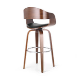 Christopher Knight Home® - Noble House - Clyo Mid-Century Modern Upholstered Swivel Barstool