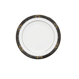 Vintage Jewel Bread Plate: 24K Gold & Platinum Enamel Design, Bone China, Dishwasher Safe