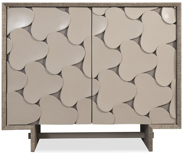 Hooker Furniture Melange Raffia Pinwheel Hall Chest With Hand-Painted Motifs, Adjustable Shelves, Textured Warmth 628-85745-05