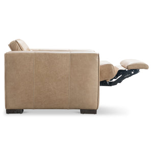Bernhardt Bernhardt Nest Power Recliner in Plush Leather with Track Arms for Modern Living 402RLO