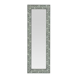 Christopher Knight Home® - Noble House - Wyola Boho Handcrafted Painted Full Length Standing Mirror, Gray and White