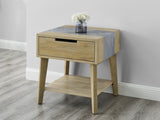 English Elm Steve Silver - Calgary - Sintered Stone Inlay Side Table - Brown