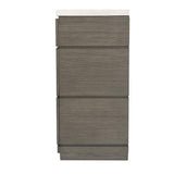 Parker House Pure Modern - Bedroom King Panel Bed With Dresser And Mirror Grey Oak Solids ,Oak Veneers Bpur-3pc-1166-dm