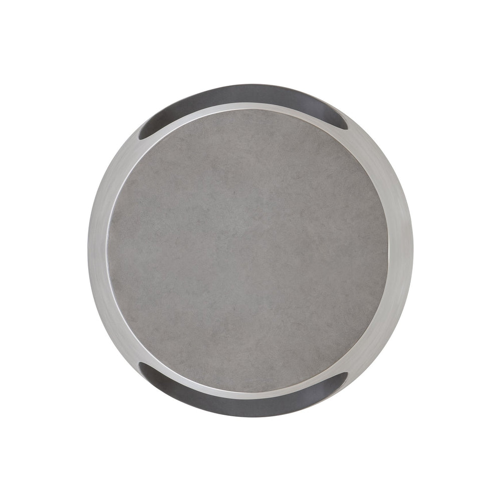 Bernhardt Bernhardt Sereno Sculptural Round Side Table — Lightweight Cast Resin Sasso Finish, Adjustable Glides For Stability 329123