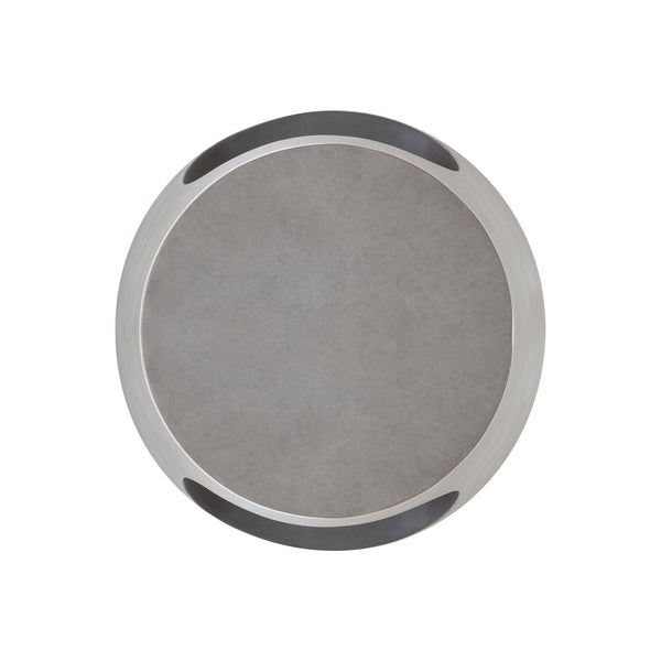 Bernhardt Bernhardt Sereno Sculptural Round Side Table — Lightweight Cast Resin Sasso Finish, Adjustable Glides For Stability 329123