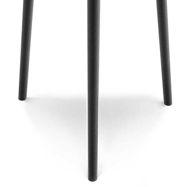 English Elm Tanner Gold Metal Side Table with Round Top & Tri‑Pod Black Legs, Handcrafted Mid‑Century Accent (99) B136P159633