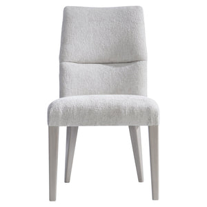 Bernhardt Bernhardt Stratum Side Chair — Upholstered Curved Back, Mist Wood Legs, Ergonomic Glam Dining Seat 325541