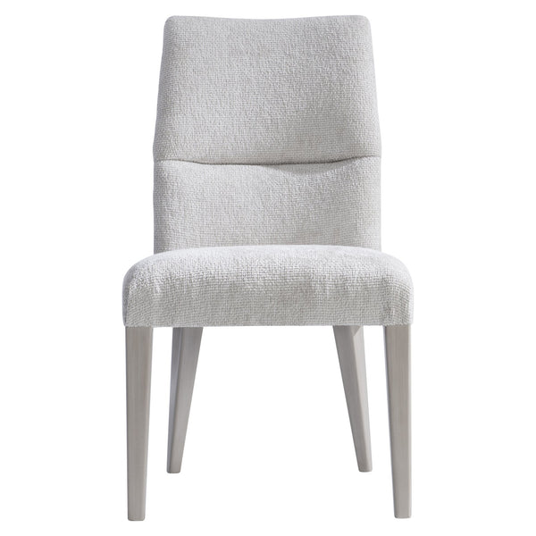 Bernhardt Bernhardt Stratum Side Chair — Upholstered Curved Back, Mist Wood Legs, Ergonomic Glam Dining Seat 325541