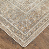 Feizy Rugs Celene Viscose/Polyester Machine Made Vintage Rug Tan/Brown/Ivory 9' x 12'