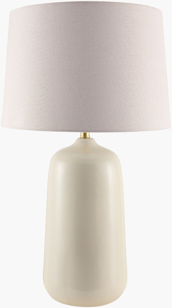 Surya Foxton Ceramic Arts and Crafts Table Lamp with Hand-painted Body and Linen Shade FXT-001