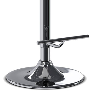 English Elm Marana Bentwood Adjustable Swivel Bar Stool - Distressed Blue With Chrome Base For Modern Spaces B136P158928