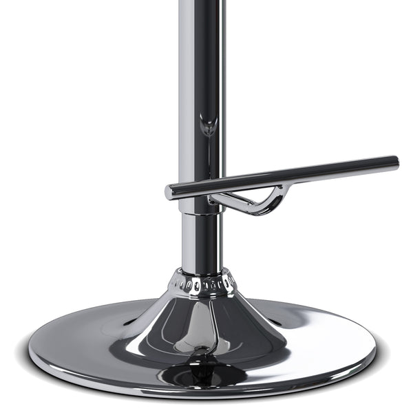 English Elm Marana Bentwood Adjustable Swivel Bar Stool - Distressed Blue With Chrome Base For Modern Spaces B136P158928