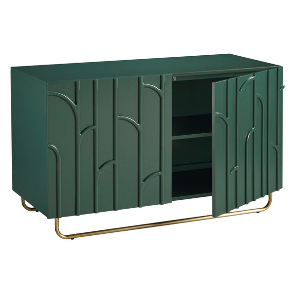 Pulaski Furniture 2-door Contemporary Accent Chest – Chic Metal Storage With Adjustable Shelf & Modern Green Finish Green Solid Wood Veneers P301776-pulaski