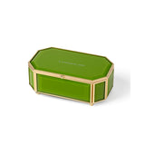 Kate Spade Treasured Green Crystal Jewelry Box, Gold Trim, Casual Decor Piece