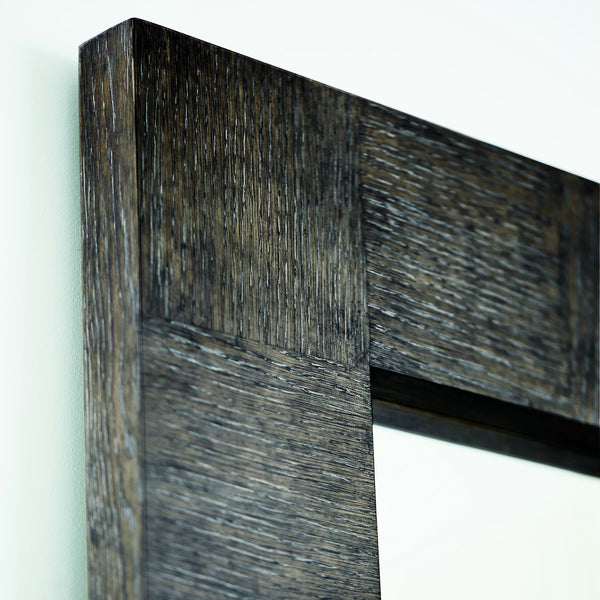 Bernhardt Bernhardt Linea Cerused Oak Mirror — Rustic Modern Rectangular Wall Mirror 37.5"W X 50"H 384321B