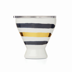 Lenox Blue Bay Stripe Pattern Stainless Steel Cocktail Tumbler Blue, NAVY METAL 895899