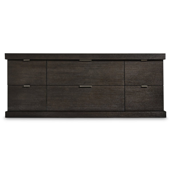 Bernhardt Bernhardt Geneve Wire-brushed Oak Credenza Six Drawer Storage for Dining Living Room 392892