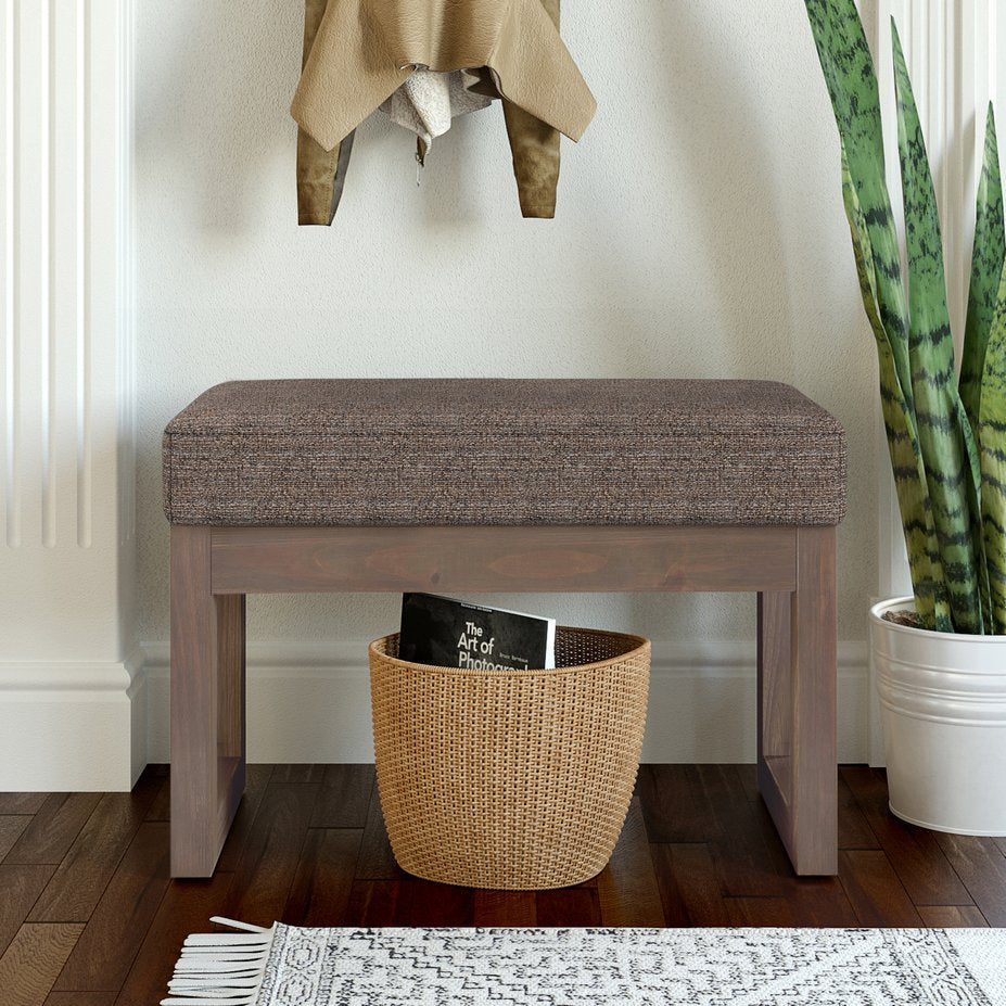 English Elm Milltown Compact Ottoman Bench In Mink Brown - Versatile Footstool For Modern Home Décor & Style B136P159090