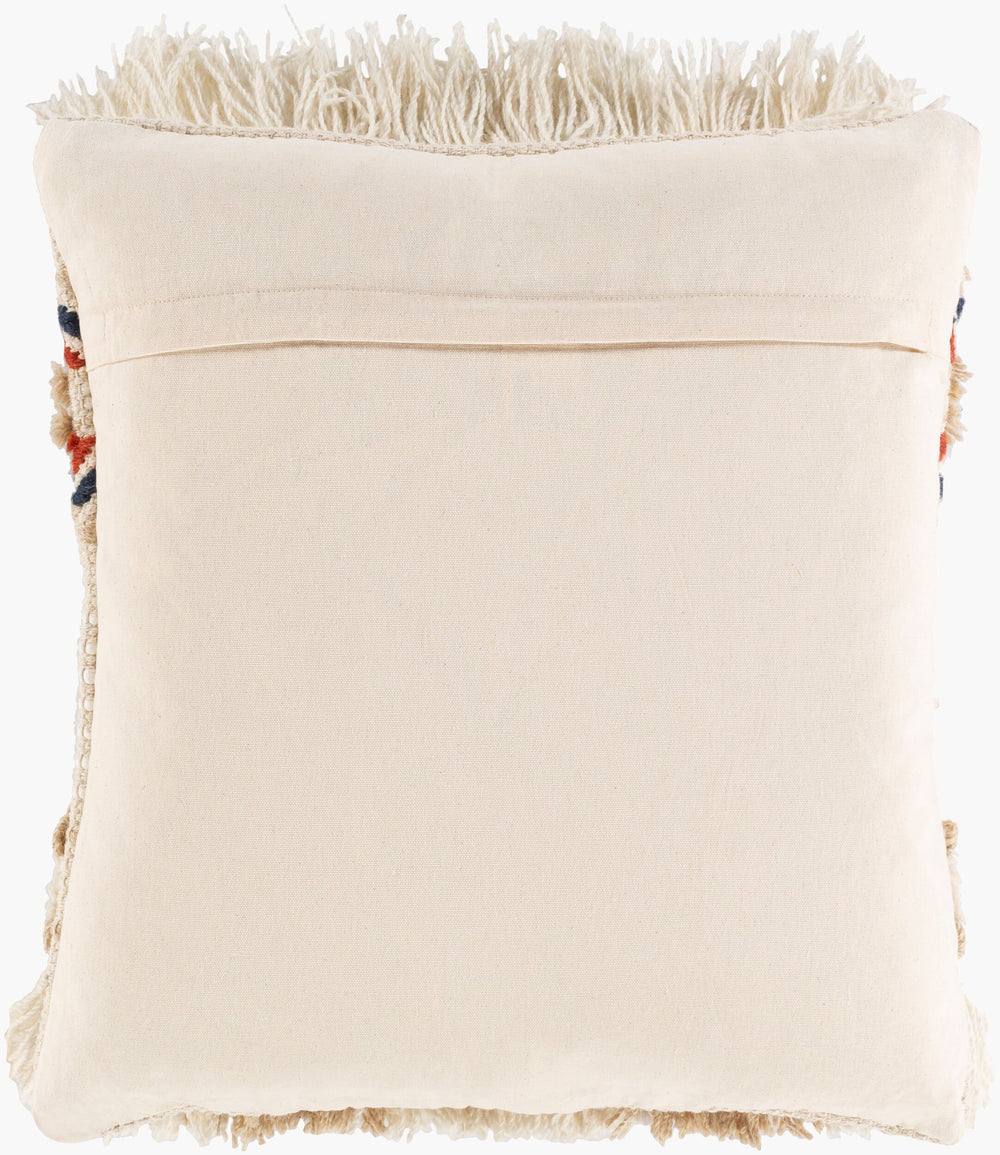 Surya Freya 20"X20" Exquisite Accent Pillow - Luxurious Cotton-wool Blend For Ultimate Comfort & Style Cream Wool,Polyester,Cotton,Cotton Fya002-2020p