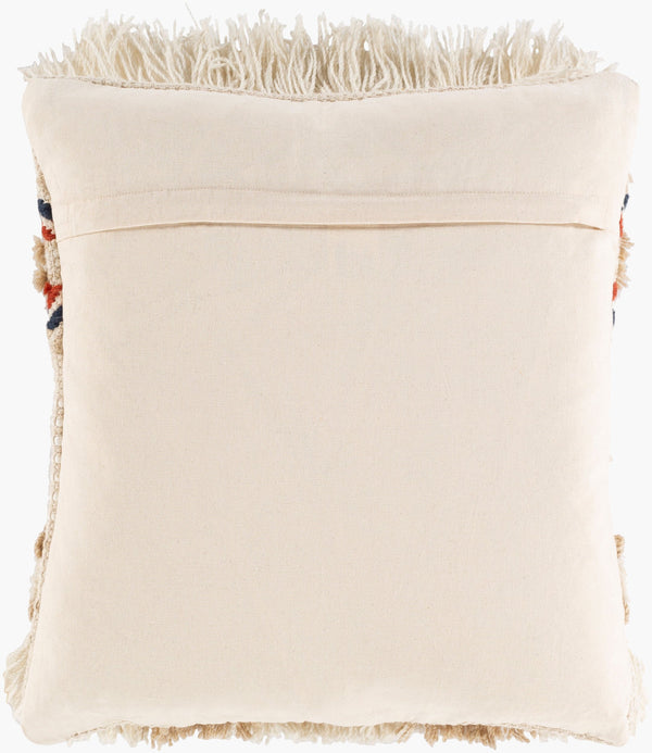 Surya Freya 20"X20" Exquisite Accent Pillow - Luxurious Cotton-wool Blend For Ultimate Comfort & Style Cream Wool,Polyester,Cotton,Cotton Fya002-2020p