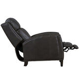 Parker House Vermont - Slate Noire Manual Pushback Recliner Gray Top Grain Leather With Match (X) Mvmt#812-slno