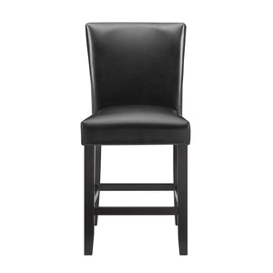 Steve Silver Carrara Black Leatherette Counter Chair, Set of 2 CR630CCK