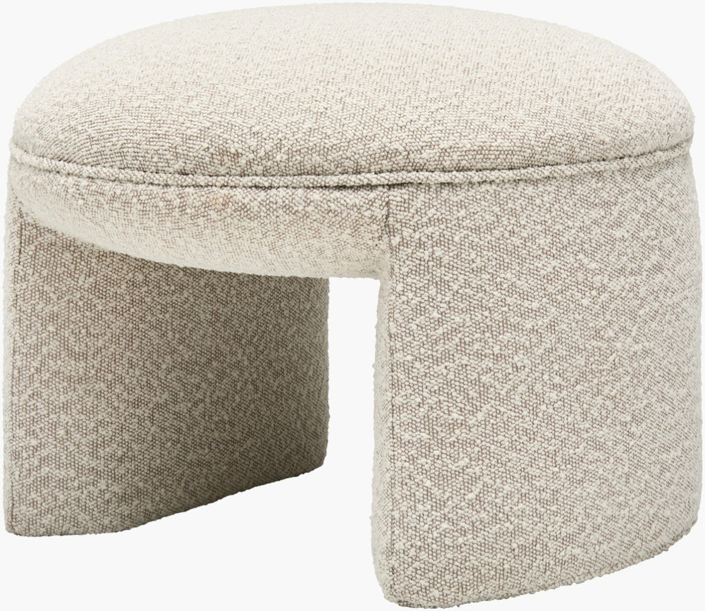 Surya Floyd Elegant 18"H X 25"W X 24"D Ottoman - Plush Comfort, Durable Design, Easy Spot Clean Upholstery Upholstery, Off,White,Base, Beige Polyester,Plywood,Polyurethane Foam,Dacron Fyd001-182524