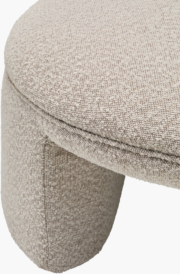 Surya Floyd Elegant 18"H X 25"W X 24"D Ottoman - Plush Comfort, Durable Design, Easy Spot Clean Upholstery Upholstery, Off,White,Base, Beige Polyester,Plywood,Polyurethane Foam,Dacron Fyd002-173917