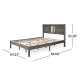 Christopher Knight Home® - Noble House - Norland Modern Farmhouse Acacia Wood Queen Bed Platform