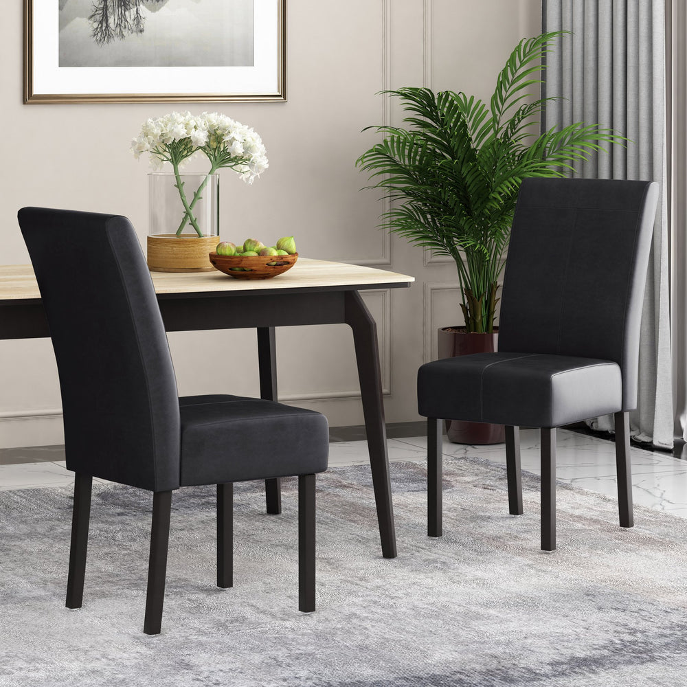 English Elm Pertica Upholstered Dining Chair Set of 2 with T-stitch Detail for Modern 38541.00PUMDNT