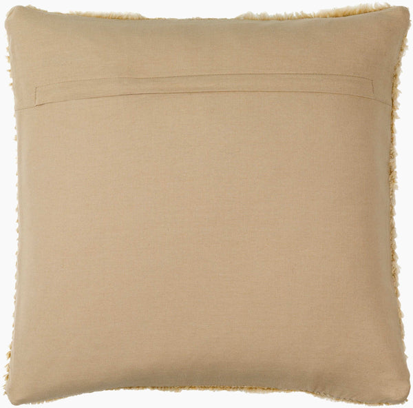 Surya Freyja 18x18" Handmade Accent Pillow - Cozy Wool & Cotton Blend For Timeless Home Decor Style Light Beige Wool,Cotton,Cotton Fyj001-1818