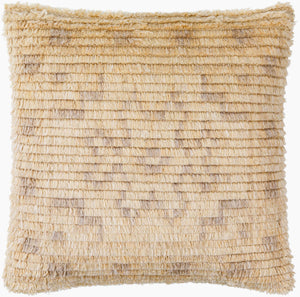 Surya Freyja 18x18" Handmade Accent Pillow - Cozy Wool & Cotton Blend For Timeless Home Decor Style Light Beige Wool,Cotton,Cotton Fyj001-1818