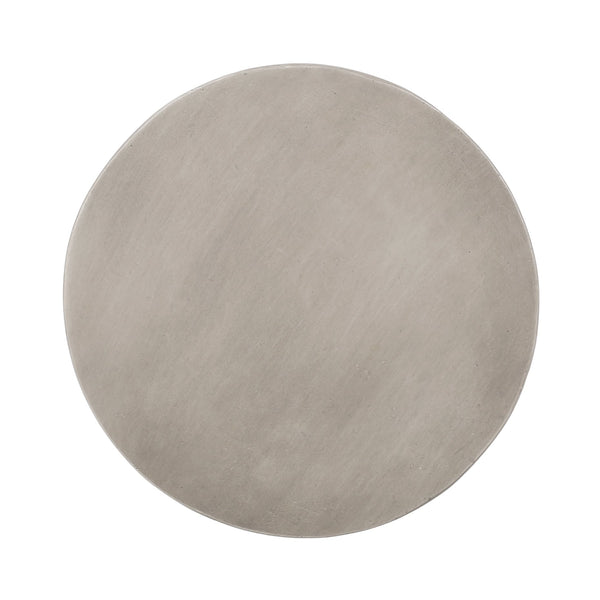 English Elm End Table Concrete Pedestal Accent Piece Modern Cylindrical Design for Indoor Outdoor Use 73458.00