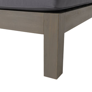 English Elm Brava Acacia Corner Bench Set with Coffee Table Outdoor Cross-back Slatted Design 57967.00DGY-64496.00GRY