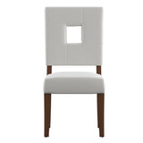 Homelegance By Top-Line Dalton White Faux Leather Dining Chairs (Set of 2) White Rubberwood