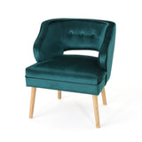 Christopher Knight Home® - Noble House - Mariposa Mid Century Teal Velvet Accent Chair