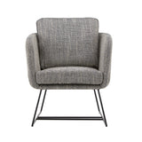 Homelegance By Top-Line Kannon Metal and Fabric Accent Chair Grey Polyester