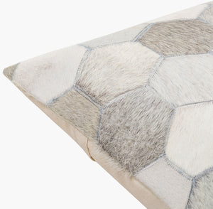 Surya Fayet Rustic Charm 18"L X 18"W Cotton & Leather Accent Pillow For Cozy Contemporary Spaces Taupe Leather,Cotton Fyt001-2222d