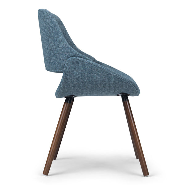 English Elm Malden Bentwood Dining Chair In Denim Blue - Stylish Mid-Century Modern Design For Home & Office B136P158892